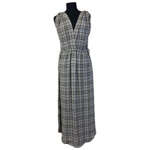 Current Air Plaid Sleeveless Dress S Gray Black
